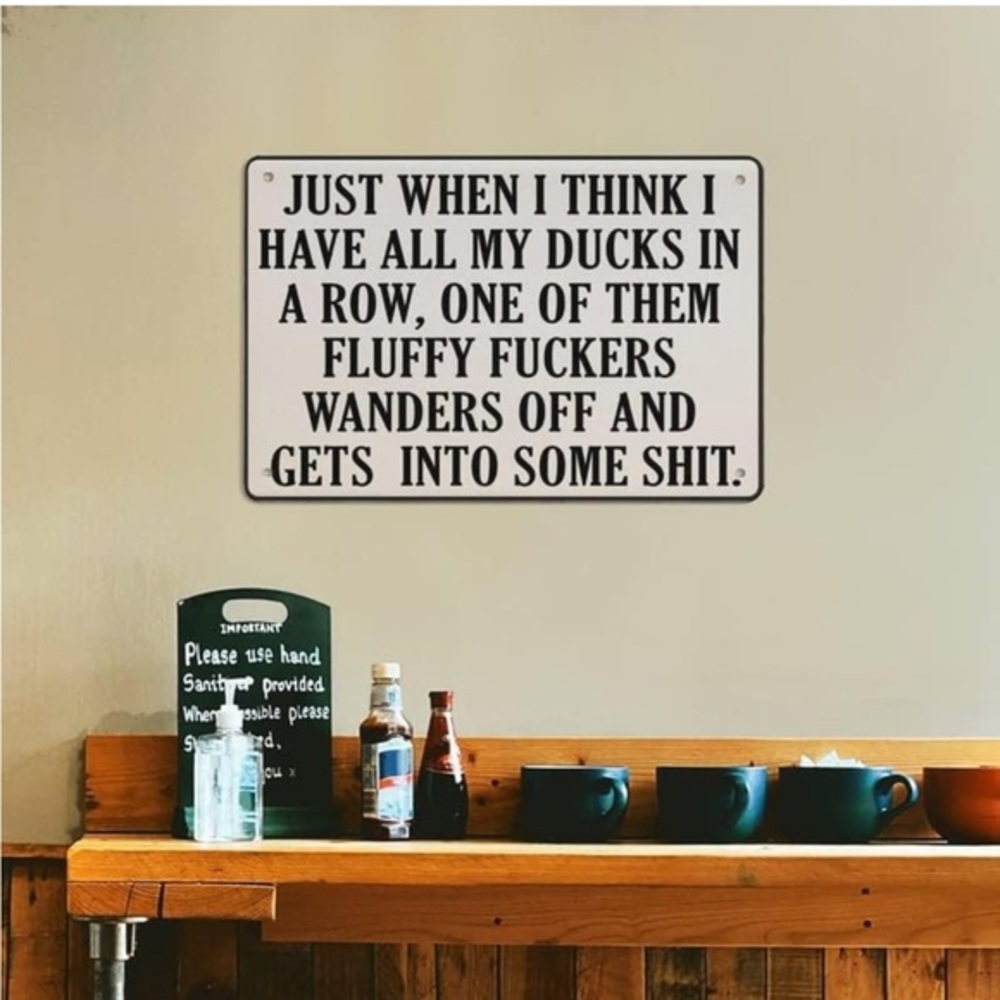 Funny Duck Metal Tin Wall Sign 8x12 Inch ~Host Pick~ - Picture 7 of 7